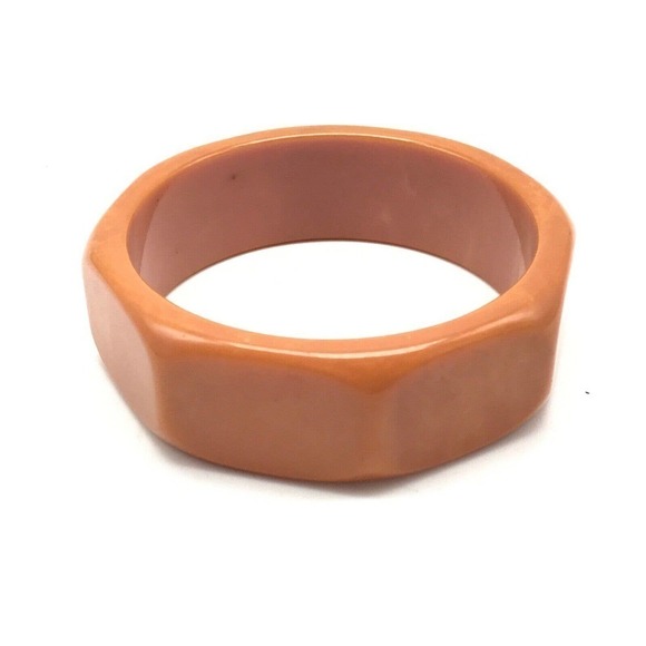 Vintage Chunky Octagon Shaped Bakelite Bangle Bracelet 8" - Picture 6 of 9